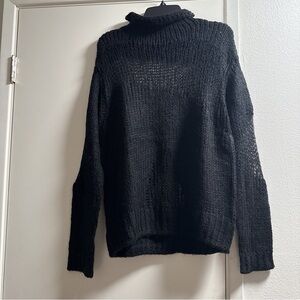 Astr the label Black Knit Turtleneck Sweater S